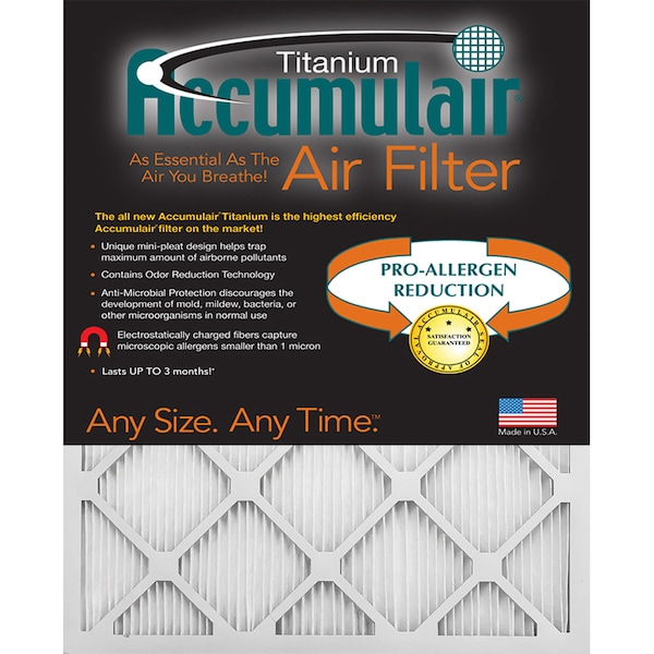 10x10x1 Pleated Air Filter, 4 PK